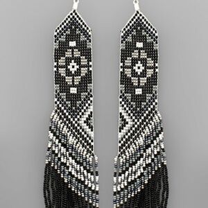 Beads Tassel Long Earrings